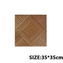 1 vnt. 35*35cm Lipnus 3D foninis tapetas Putplasčio sienos lipdukas Vandeniui atsparus Drėgmei atsparus Svetainės dekoracija 5Pcs35x35cm šviesiai mėlyna spalva