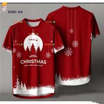 Santa Claus T-shirt - Fully Sublimative Microfiber | Christmas Gift | Merry Christmas Family T-shirt XS red