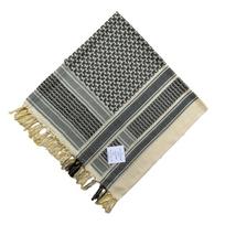 Shemagh Scarves Keffiyeh Square Scarf with Tassels Waves Pattern Arab Headscarf Multifunctional Bandana Shawl Wrap black
