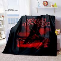 Eddie Munson Stranger Things Antklodė Flanelinė Pūkuota Vilnos Mėtoma Antklodė Lovos Patalynė Sofa Kelionės Stovyklavimas Hellfire Club Antklodės 75x90cm black