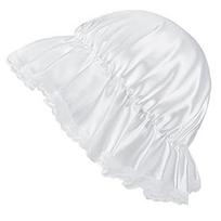 3 Pcs/Set Colonial Costume Set for Maid Cosplay White Apron Bonnet Shawl Caps Halloween Colonial Costume Accessories white