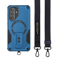 Telefono dirželis Šarvuotas dėklas, skirtas Samsung Galaxy S26 Ultra S25 FE S24 Plus A57 5G A37 A17 A56 A26 A36 A16 Dviejų sluoksnių apsauginiai dėklai Galaxy S25 FE black