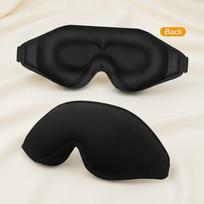 3D Blackout Sleep Eye Mask for Men Women Adjustable Strap Breathable Soft Travel Meditation Nap juoda