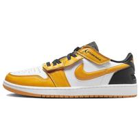 Air Jordan 1 Low FlyEase White Taxi Vyriški sportbačiai Geltoni Juodi DM1206-107 42 orange