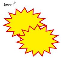 Auseray Large Promotional Price Tags yellow