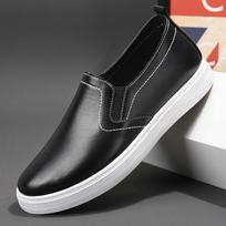 Storas Padas Lygus Mokasinas Baltas Vyriškas Laisvalaikio Batai Elegantiškas PU Vasaros Išpardavimas Legitimus Retro Socialinis Patogūs Vyriški Odiniai Batai 38 black