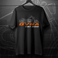Men's and Women's T-shirts For Harley-Davidson FXDF Dyna Fat Bob 2008-2017- Motorcycle XXXL black