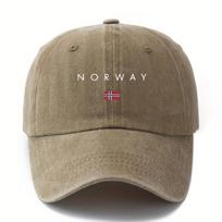 MAKEFGE Unisex Norway Flag Trucker Hat  Norwegian National Colors (White Red Blue) with Norway Map Outline  Flag Emblem Lig 1pc black