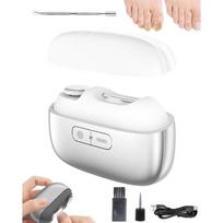 Elektrinės nagų kirpimo žirklės senjorams su išmaniu saugos jutikliu, LED apšvietimu, USB-C įkrovimu, baltos