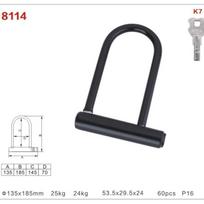 High Security Anti-theft U Lock Silicone Thickened Cut Resistant Lock for Bicycle Motorcycle Outdoor Cycling Use A2 black