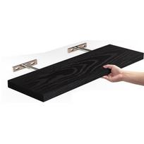 Patvarus pakabinamas laikymo stovas Medinės pakabinamos sieninės lentynos Plaukiojančios lentynos Smulkmenų laikymas Black-1pcs