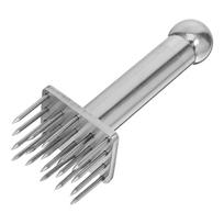 Stainless Steel Meat Tenderizer Hammer with 18 Needles for Fast Tenderizing Securing and Loosening Meat in Home Restaurant 15.5X5X4.5CM gray