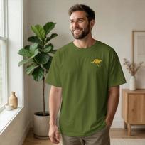 Australia Kangaroo Southern Cross T-Shirts for Men Aussie Flag Novelty Pure Cotton Tee Shirt Ro S