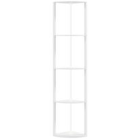 Pastatomas šviestuvas su RGB LED apšvietimu ir 5 lentynomis, baltas, 42 × 29,5 × 163 cm