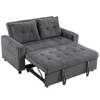 Sofa-lova „3 viename“ su reguliuojamu atlošu, tamsiai pilka, 157 × 190 cm