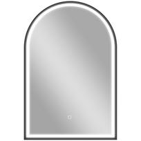 LED vonios kambario veidrodis su priekiniu ir galiniu apšvietimu, juodas, 60 x 4 x 90 cm