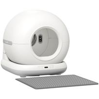 Savaime išsivalantis kačių tualetas su programėlės valdymu ir 1080p kamera, baltas/pilkas, 58,1 × 47,5 × 53 cm