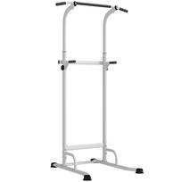 Jėgos treniruoklis su reguliuojamu aukščiu ir plieniniu rėmu, baltas, 91,5 x 97,5 x 176,5–227 cm