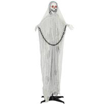 Animuota Helovino dekoracija Grim Reaper, pilka, 70 × 16 × 183 cm