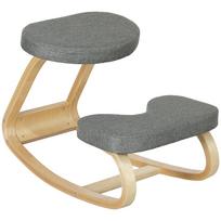 Ergonominė kelių kėdė su supamu pagrindu, pilka, 50 × 73 × 55 cm