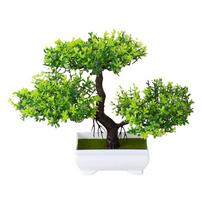 Dirbtinis augalas Bonsai Netikras augalas Gėlė Vazone Mažas medis Lengva priežiūra violetinė