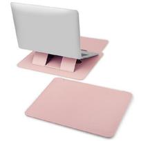 Laptop Sleeve Case with Stand for 13/14inch Foldable Bracket Including 13inch 14inch PC Laptop Tablets 14" rožinė