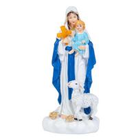 Resins Holy Mother Figurine with Warm Light Solar Powered Religious Decors for Home Church Garden Patios Ornament 1 white