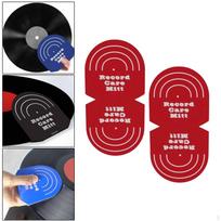 2Pcs Vinyl Record Cleaner Holders Handling Mitts Lightweight Replace Reusable Vinyls Records raudona