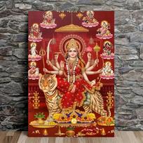 Frameless Indian Buddha Decorative Wall Painting for Home & Living Room Entrance 20x25 beige