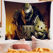 Game DOOMS The Dark Ages DIY Wall Tapestry for Living Room Home Dorm Decor Wall Art Decor 74x94cm(29x37in) brown
