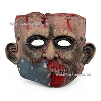 3D PU Cross Zombie Mardi Gras Halloween Horror Mask gray