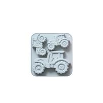 Easy De-molding Tractor-Shaped Silicone Cookies Mold 3-Cavity Ice Cube Mold  Jelly
