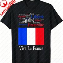 Vive La France Bastille Day T Shirt Vintage Washed Stylish Versatile Top For Everyday Wear Homme Graphic Casual S black