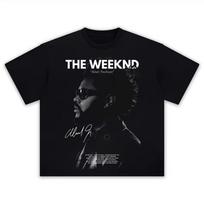 The Weeknd Abel Tesfaye Retro Music T-and kids tshirt Men Vintage R&B Artist Graphic Print Casual Short Sleeve Cotton Streetwear Tee Tops 150 white