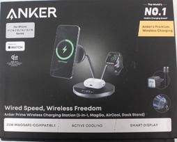 Anker Prime Wireless Charging Station Qi2.2  25W wireles charging  (3-in-1, MagGo, AirCool, Dock Stand) PSU added, Black | Anker Prime Wireless Charging Station Qi2.2  25W wireles charging  (3-in-1, MagGo, AirCool, Dock Stand) PSU added | DEMO