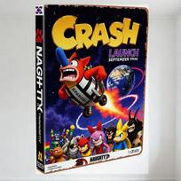 Crash Launch Game Cover Metal Tin Sign Vintage Crash Bandicoot Wall Plaque Colorful Cartoon Characters Space-Themed Art for Ho 20x30cm（7.8x11.8inch） white