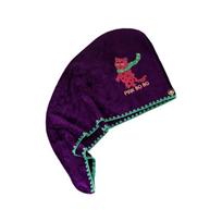 Coral Fleece Hair Towel Wrap Quick Dry Turban for Women Kids Anti Frizz Fast Absorbent Long Shower Head Wrap violetinė