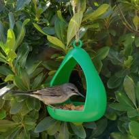 Food Dispenser Waterproof Hanging Bird Feeder Rainproof House Shape Hummingbird Feeder Plastic Large Capacity Birdhouse Balcony žalia