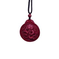 Dual-Sided Dragon Pendant: Purple Gold Sand, Hollow Design for Men and Women, Year of the Dragon. brown