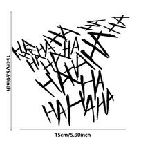 HAHAHA Motorcycle Helmet Sticker Funny Joker Car Window Decals Waterproof Car-Styling Vehicle Reflective Stickers Bumper Decals juoda