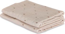 Nuuroo - Josefine bamboo muslin cloth 2-pak - Stripe bow