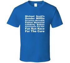 Funny Office Scott Fun Run Race For The Mifflin Funny Gift Office T Shirt 3XL blue