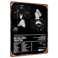 Future Metro Boomin We Still Dont Trust You Album Cover Metal Tin Sign Music Decor Wall Art for Room 20x30cm（7.8x11.8inch） gray