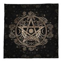 Divinations Tablecloth Pentagrams Pattern Astrologys Tarot Cards Tablecloth Altars Cloth Divinations Game Accessories B 50x50cm gray