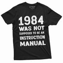 George Orwell 1984 Shirt Literary T Shirt Mens Womens Tees Top Orwell Government Tee Book Lover Shirt 4XL white