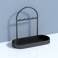Modernus minimalistinis raktų laikymo organizatorius Elegantiška prieškambario lentyna namų dekoravimui Key Holder A Black gray