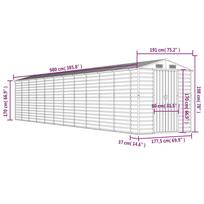Garden Shed Anthracite 191 x 980 x 198 cm Galvanized Steel