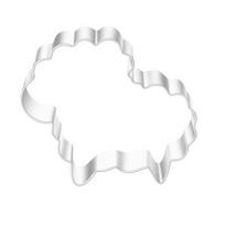 Stainless Steel Cookie Cutters Carrot Bunny Clover Carrot Duck Chick Tulip Sheep Shape Biscuit Molds Easy To Clean Holiday Themed Cutter for Baking (as the picture,Q) white