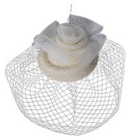Comfortable Veil Hair Accessory Lightweight Design Fascinator Hat Headdress Props For Sensitive Skin Daily Wear smėlis