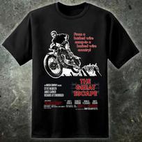 Unisexs Steve Mcqueen Great Escape Movie Poster T Shirt War Film Collector Das Boot S black